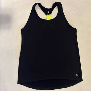 Triple Flip Black w Neon Yellow Detail Tank Top Activewear Girls 4 (12)